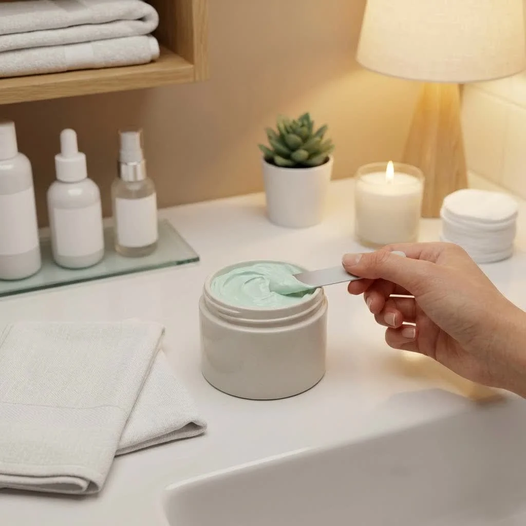 Aloe vera plant and gel for face masks
